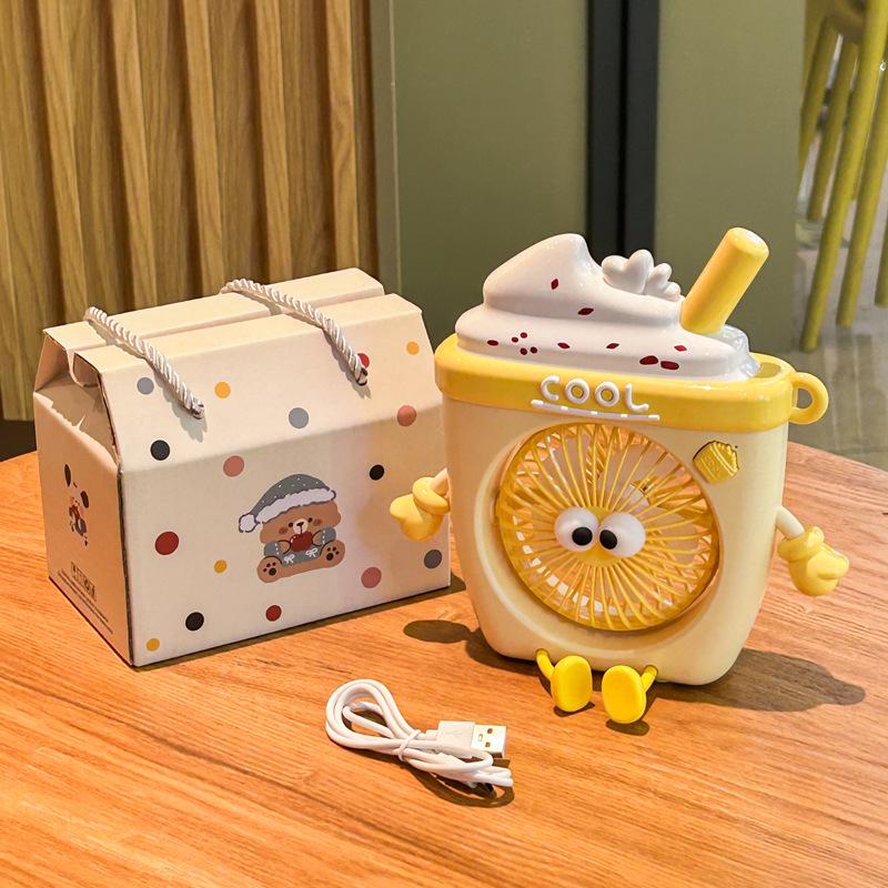 High-Value Cute Ice Cream Style USB Portable Fan – Handheld & Desktop Gift