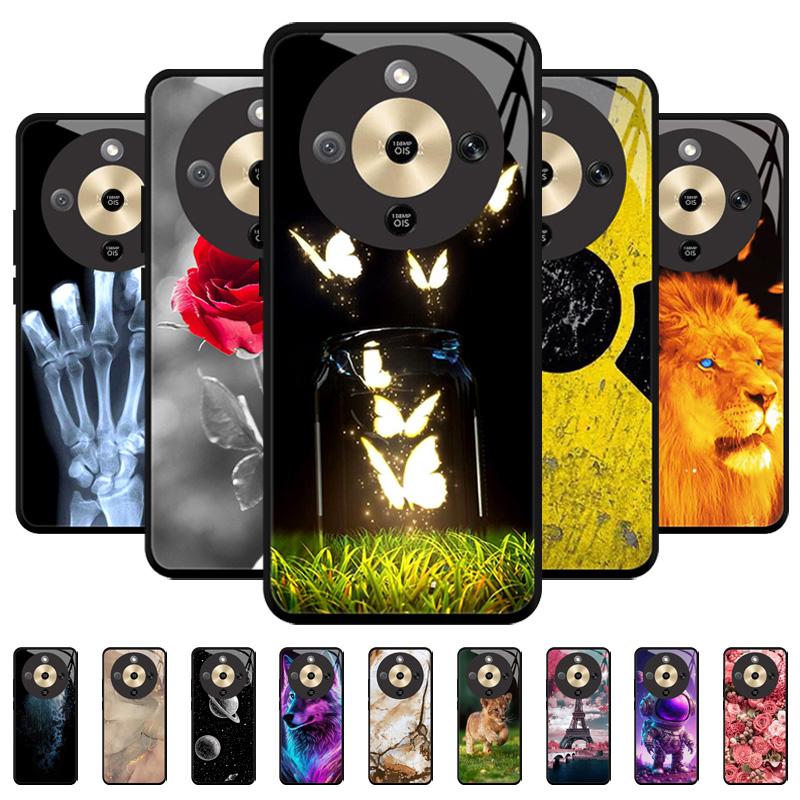 For Honor X9d 5G Case Fashion Painting Tempered Glass Shockproof Phone Case For Honor X9 D HonorX9D Back Cover Fundas Bumper