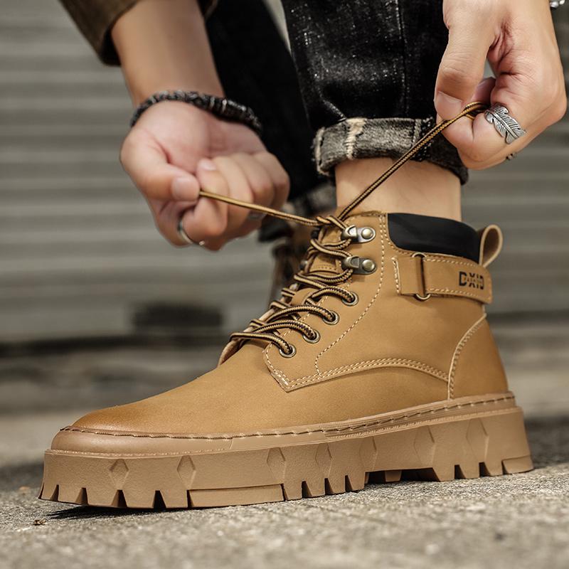 FashionMens Winter Boots Lace Up Fashion Chelsea Boots for Men Shoes Ouotdoor Fashion Men Boots Zapatos Hombre