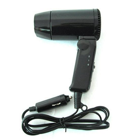 12V High-Power Multi-Functional Handheld Car Hair Dryer - Black чёрный