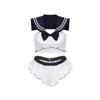 Sexy Schoolgirl Costumes Role Play Uniform Erotic Costume Naughty Lingerie Plaid Night Halloween Women Roleplay Sex Cosplay