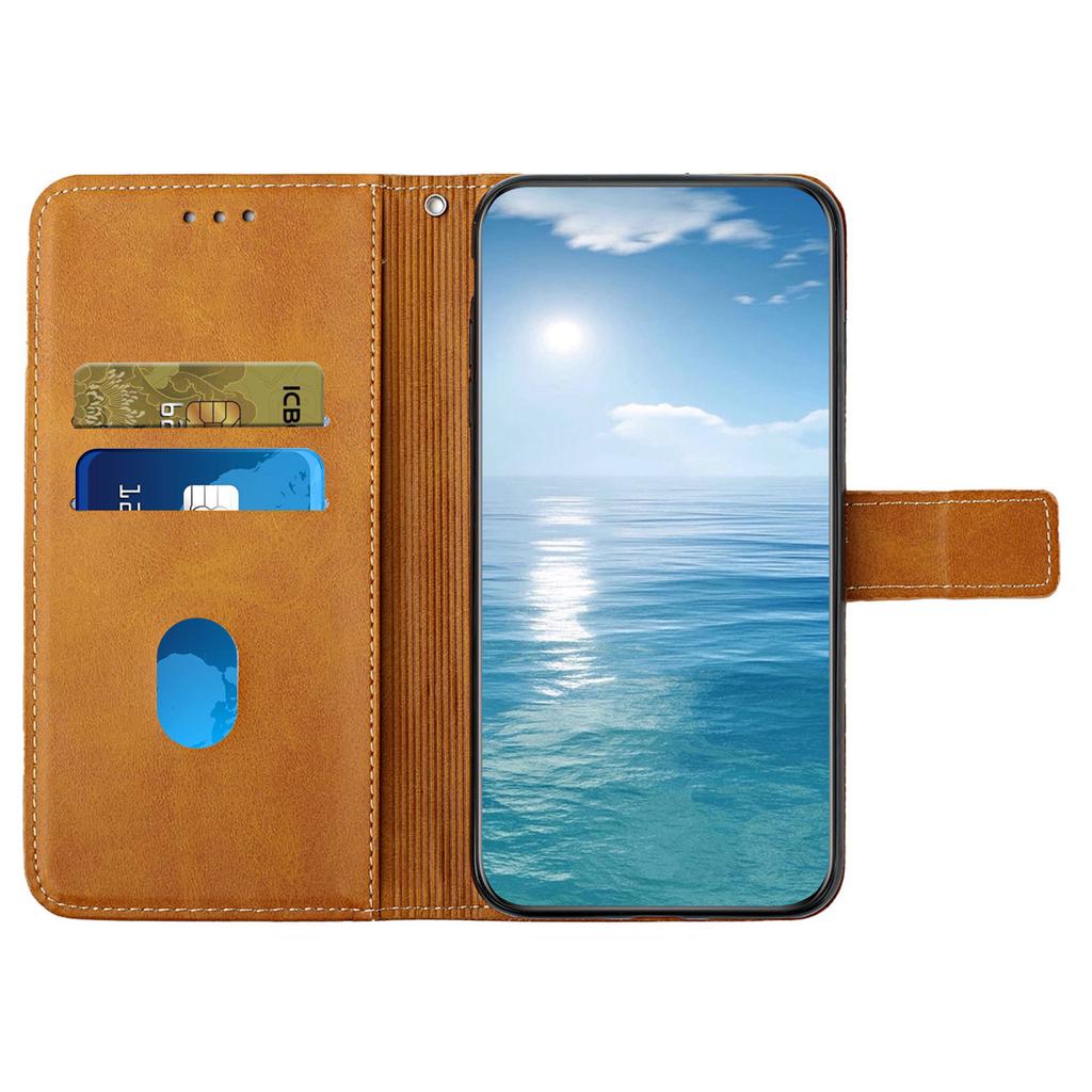For Xiaomi 14T Leather Case Line Pattern Wallet Phone Cover