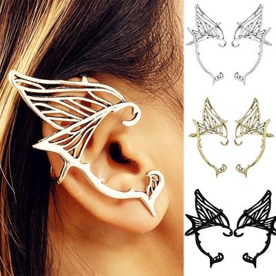 Zinc Zinc Alloy Elf Ear Clip Korean Style Ear Cuff Goth Single Side Earrings  Decoration