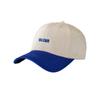 New Style Soft Top Letter Embroidery Female Baseball Cap with Big Brim and Male Sun Visor Color Block Baseball Cap