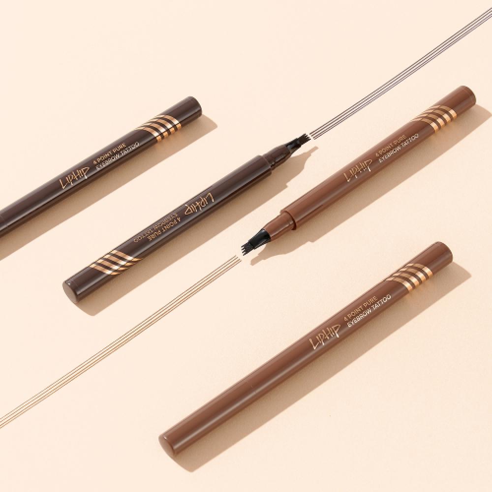 

Ручка для татуажа бровей Liphip 4 Point Pure Eyebrow 01 dark brown