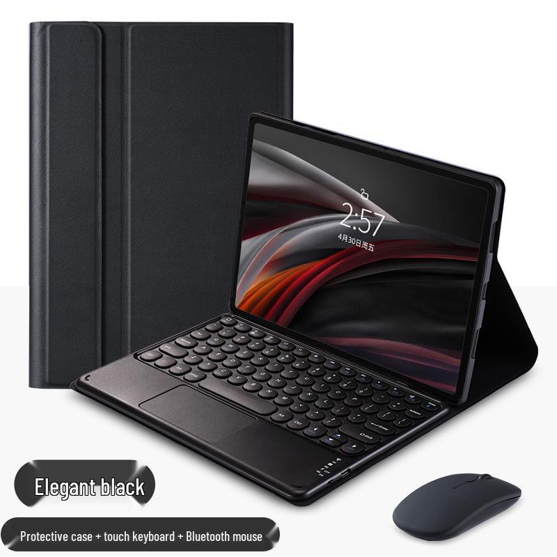 Xiaomi Pro5/RedmiPad SE11 11.2" Tablet Case with Bluetooth Keyboard, Leather, Russian Layout