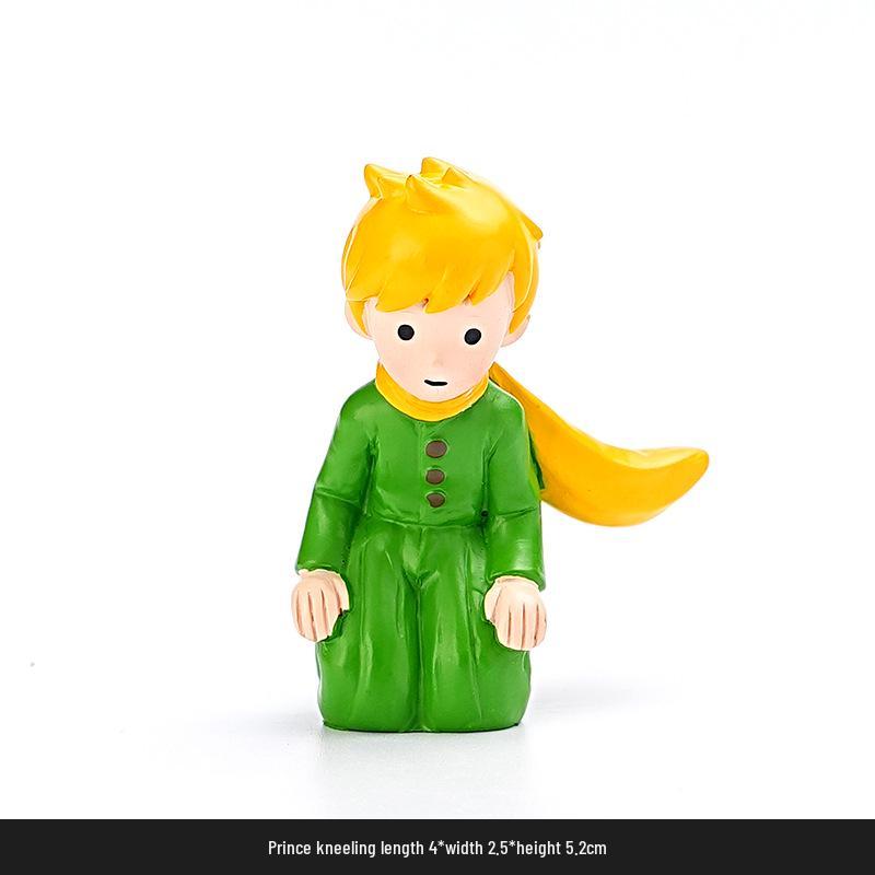 Prince Cute Handmade Fox Mengli Doll Resin Ornament - Birthday Cake or Desktop Decoration