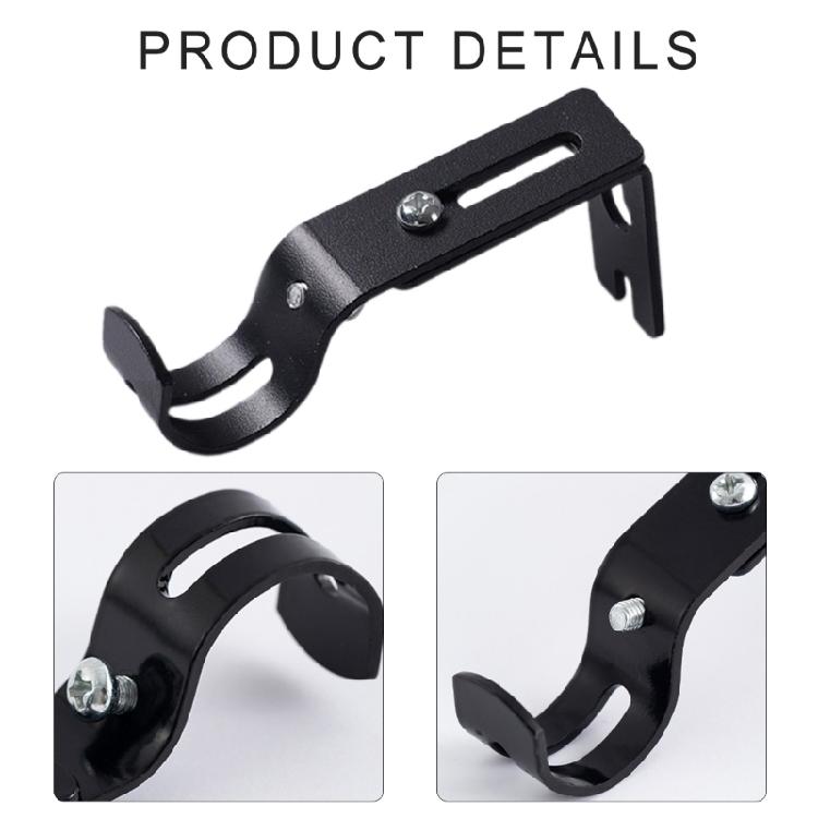 Curtain Rod Anchors, Adjustable Wall Mount Metal Brackets for Secure Drapery Hanging