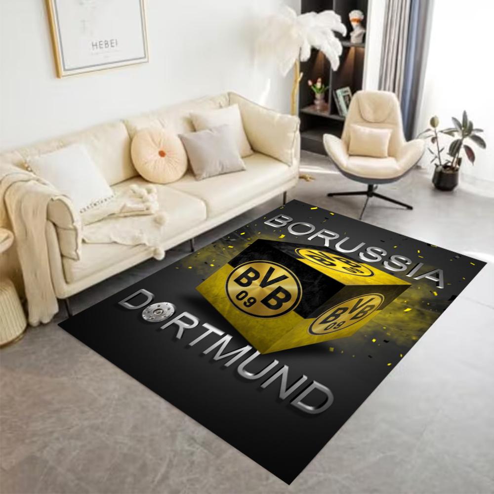 Bvb Borussia Dortmund Football Club Area Rug Design For Balcony Dining Room Playrooms Kitchen Antislip Carpet Decorate Offices