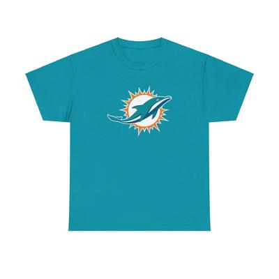 Maglietta Miami Dolphins, Maglietta per tifosi di football americano, Abbigliamento NFL unisex, T-shirt bianca