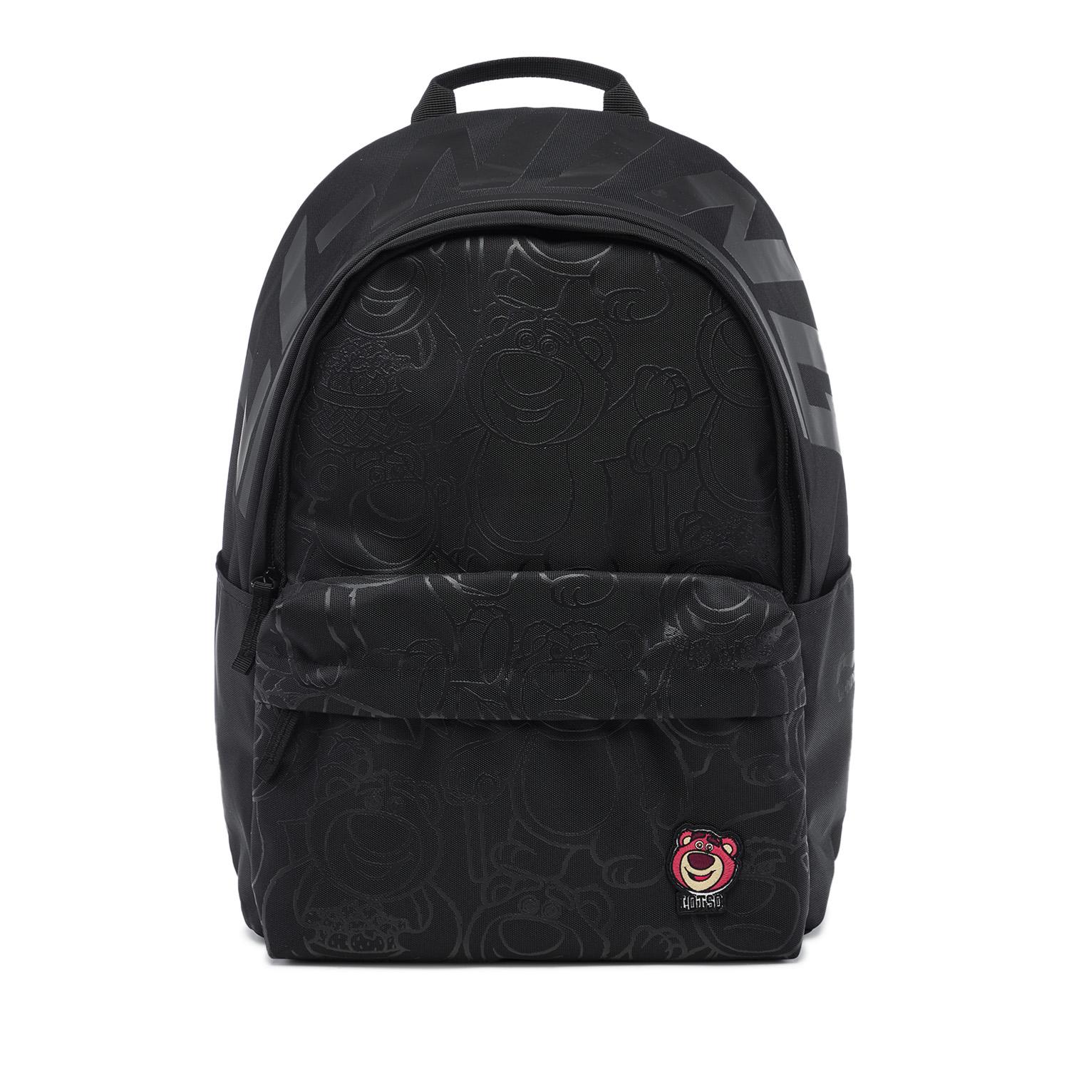 Li Ning X Disney Strawberry Bear Fashion Zipper Backpack Unisex Backpack Black ABSU369-1 Black