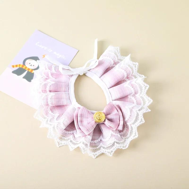 Perlový psí obojek Šperkový Hedvábný Svatba Kočky Štěně Stužka Šátek Přívěsek Domácí mazlíček Mašle Náhrdelník Saténový Nový Koťátko Doplňky Potřeby pro domácí mazlíčky