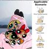 1pc Powerpuff Girls Flannel Throw Blanket Lightweight Soft Warm All Season Blanket for Sofa, Bed, Travel,L1028122