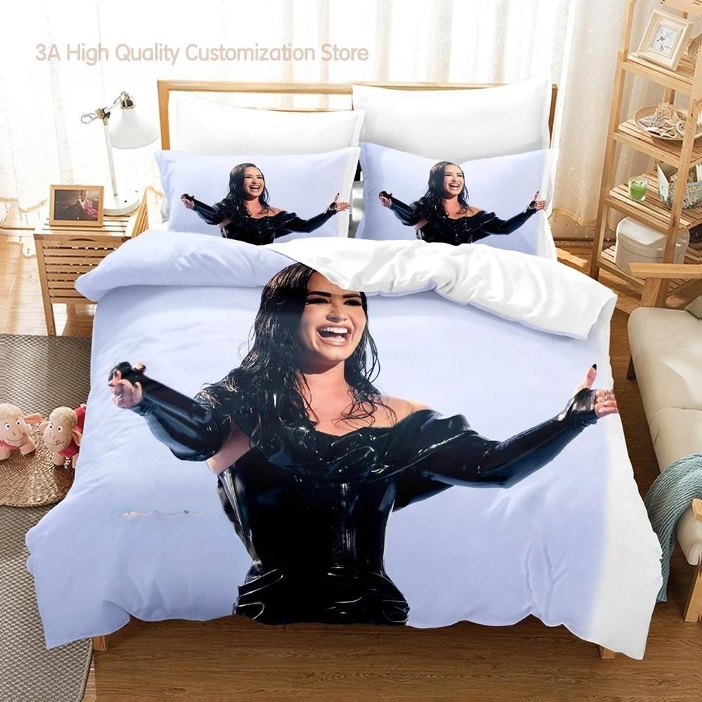Demi Lovato Bedding Set Single Twin Full Queen King Size Bed Set Aldult Boys Bedroom Duvetcover Sets 3D Print bed sheet set CXG