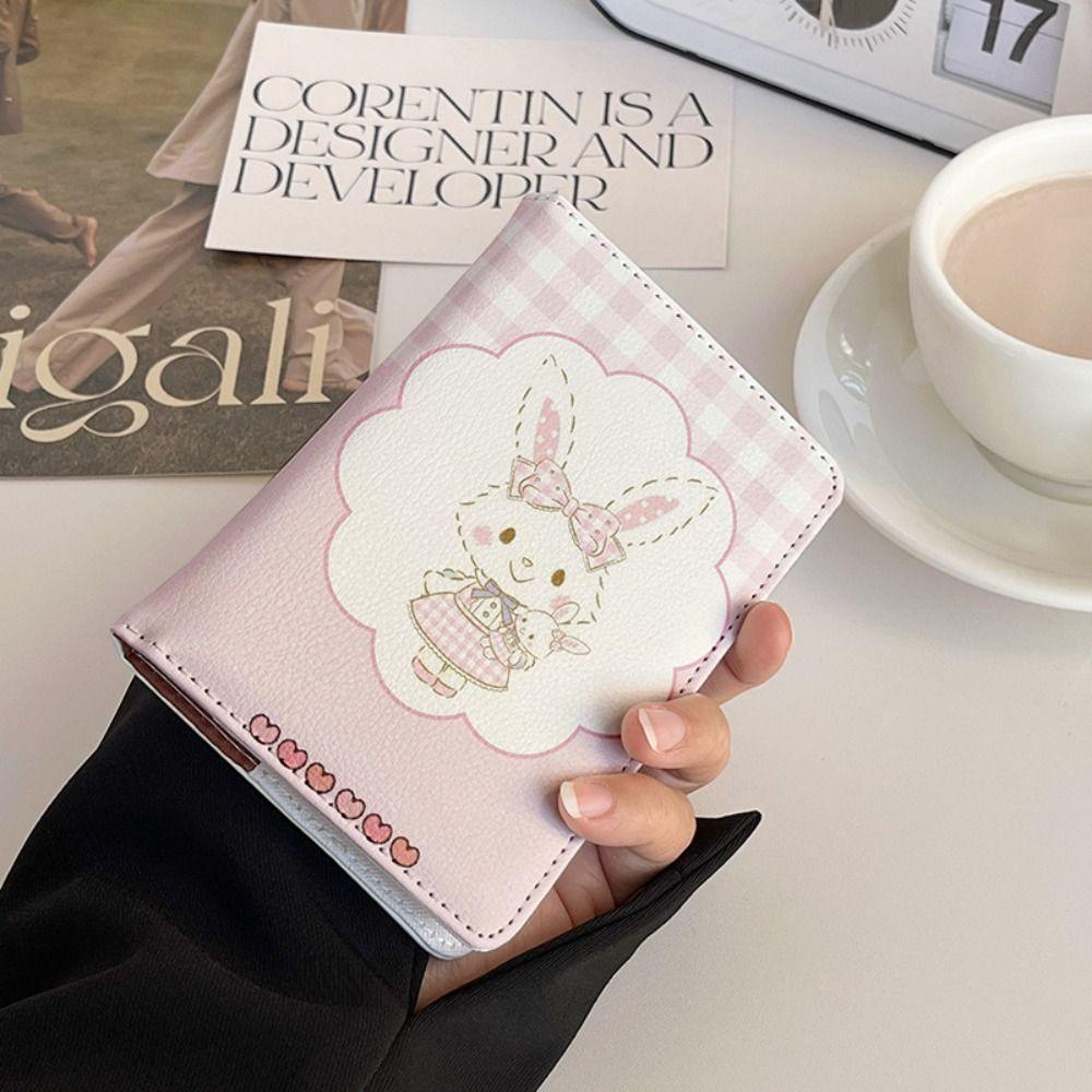 New Rabbit Print Passport Holder Ultra-thin Cartoon Passport Bag Multi-function Portable Credit Card Wallet Travel Accessories