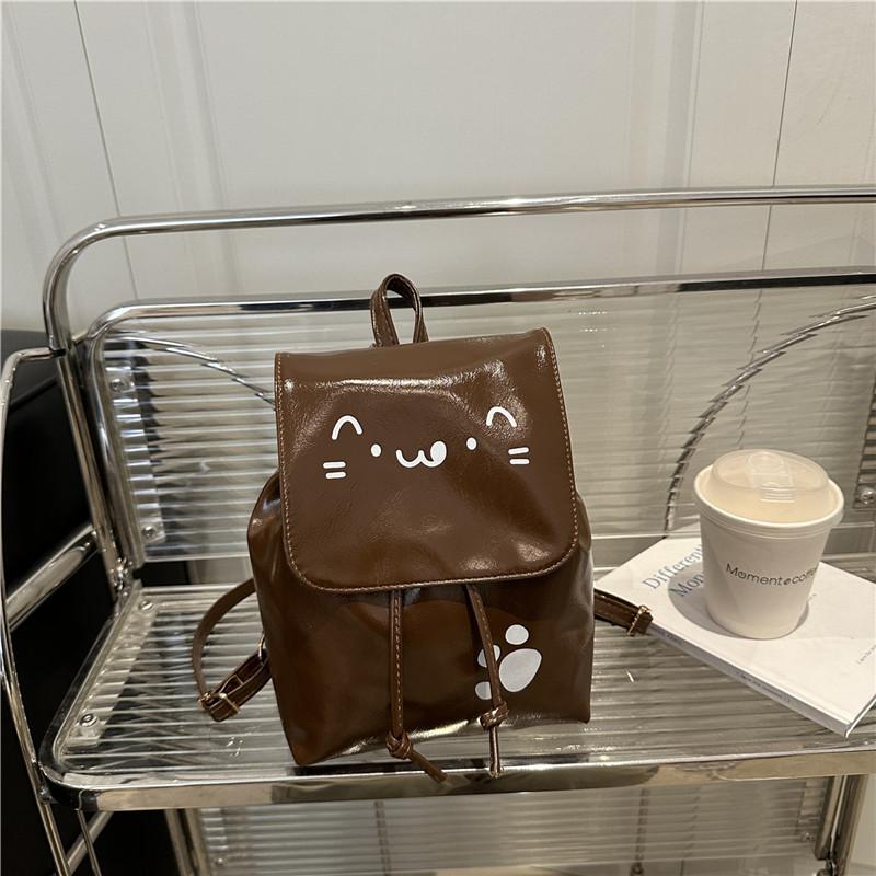 

Beautiful casual solid color daily practical backpack spring and summer new versatile student class commuter bag