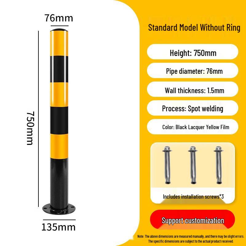 Reflective Anti-Collision Car Stopper Steel Warning Post