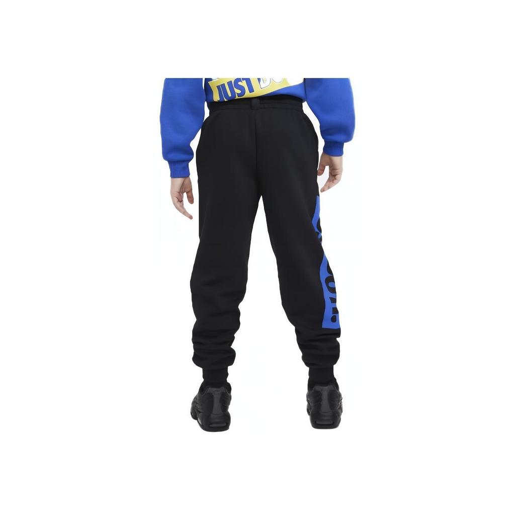 Nike Kids Logo Letter Print Cuffed Knit Sports Pants Kids Bottoms Black DX5138-010