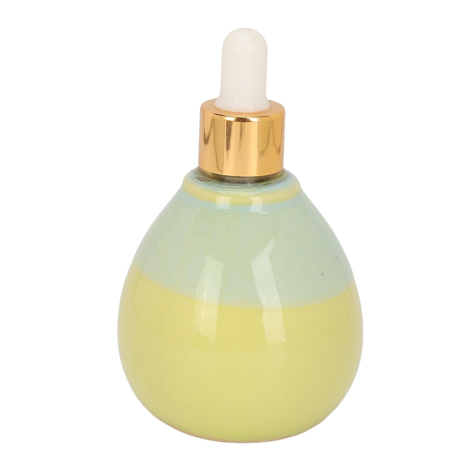 

Пустая керамическая бутылка эфирного масла на 95 мл, легко дозируемая герметичная банка для хранения эфирного масла Green