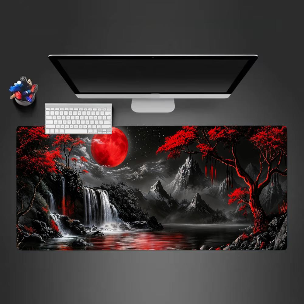 Sakura Scenery Mouse Pad Large Antislip Rubber Gaming Mousepad Durable Thick Seam Edge Suitable For Office And Gaming Desk Mats