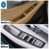 Wood Grain Auto Armrest Box Panel / Window Lift / AC Air Outlet Vent Decor Cover Trim Accessories For Trumpchi GAC GS8