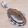 Pendant Multi Tiger Gemstone Handmade Mother'Day Silver Jewelry 2.25"