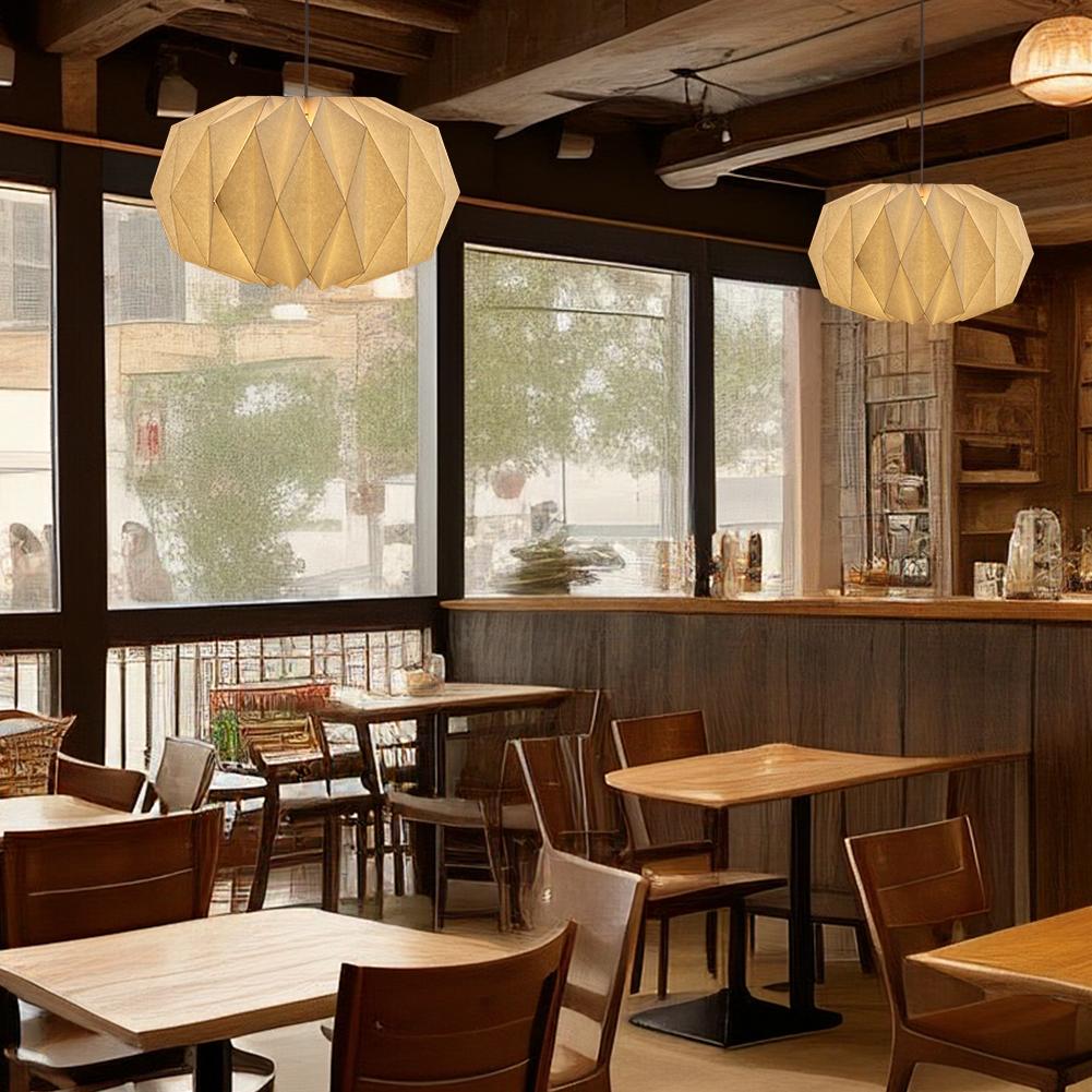 Paper Lamp Shade Pleated Lamp Shade DIY Hanging Light Shade Decorative Ball Shaped Lamp Cover for Wedding Birthday Party