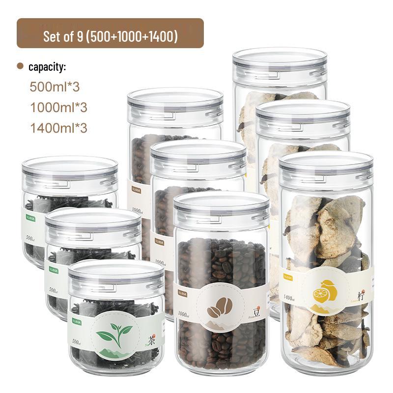 Transparent Glass Tea Storage Can - Moisture-Proof, Sealed Jar for Chrysanthemum & Dried Tangerine Peel