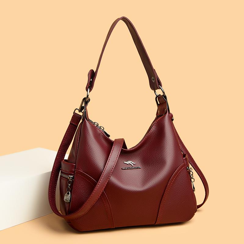 Women's Genuine Soft PU Leather Shoulder Bag Crossbody Large Capacity Women's Bags