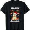 Retro Baby Owl Happy Owlidays Family Kids Christmas Holiday T-Shirt