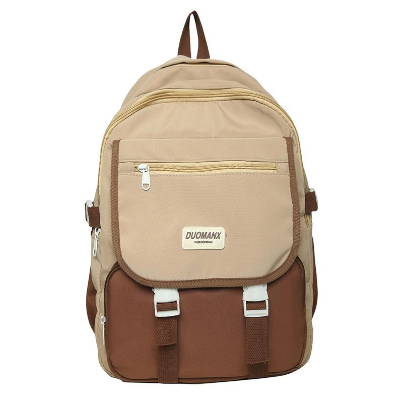 

Japanese ins cute girl campus schoolbag, female college student junior high school student backpack casual backpack single pack коричневый