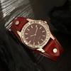 Elegant Minimalist Quartz Wristwatch with Leather Strap and Crystal Accents
