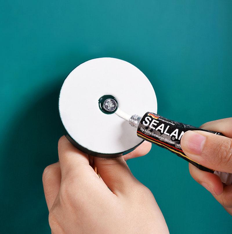 Nail-free Bathroom Hook Ceramic Color Towel Hook 4-piece Bedroom Living Room Coat Hook Single Hook Red/Black/White/Green