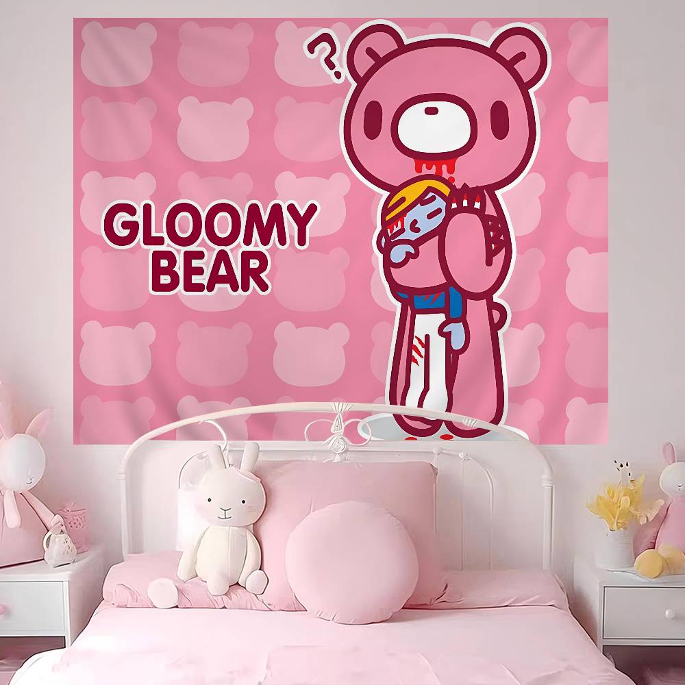 

Kawaii GGloomy Bears Hanging Bohemian Tapestry Hanging Tarot Hippie Wall Rugs Dorm Home Decor 74x94cm(29x37in)