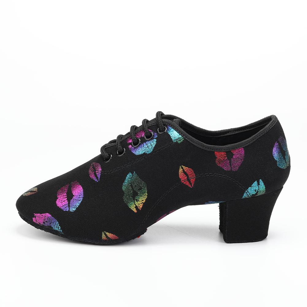 

Модные красочные современные туфли для джазовых танцев, обувь для бальных вечеринок, обувь для учителей, обувь для латинских танцев, обувь на каблуке 5 см 41 разноцветный