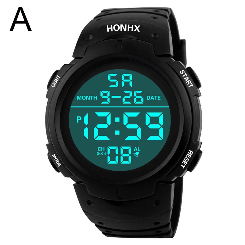  Luxury Mens Digital LED Watch Date Sport Men Outdoor Electronic Watch
