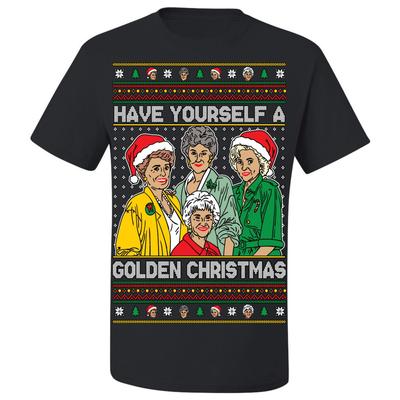 Ugly Christmas T-Shirt Have Yourself A Golden Christmas Golden Girls Tee Shirt