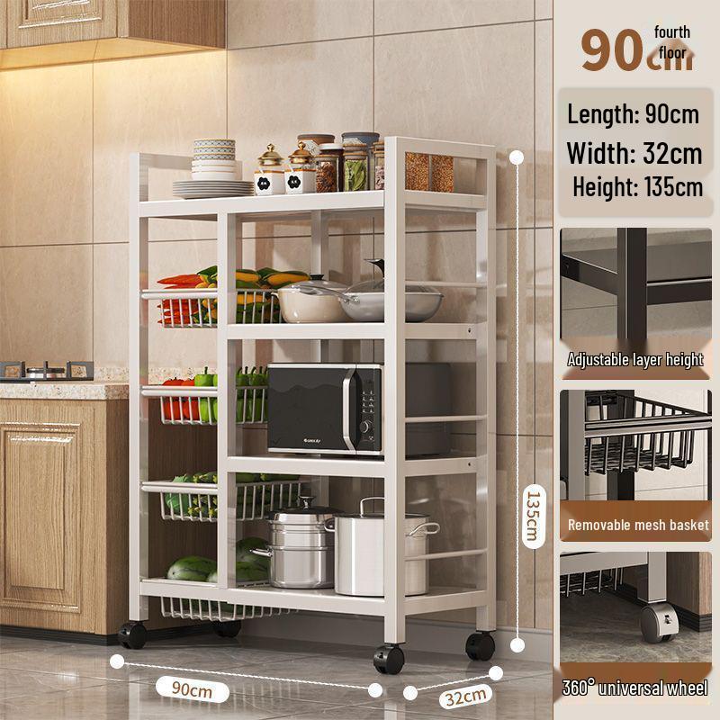 Multi-Layer Kitchen Microwave and Vegetable Storage Rack