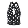 Women's 2025 Autumn/Winter Halter Polka Dot Backless Camisole & High-Waisted A-Line Skirt Set