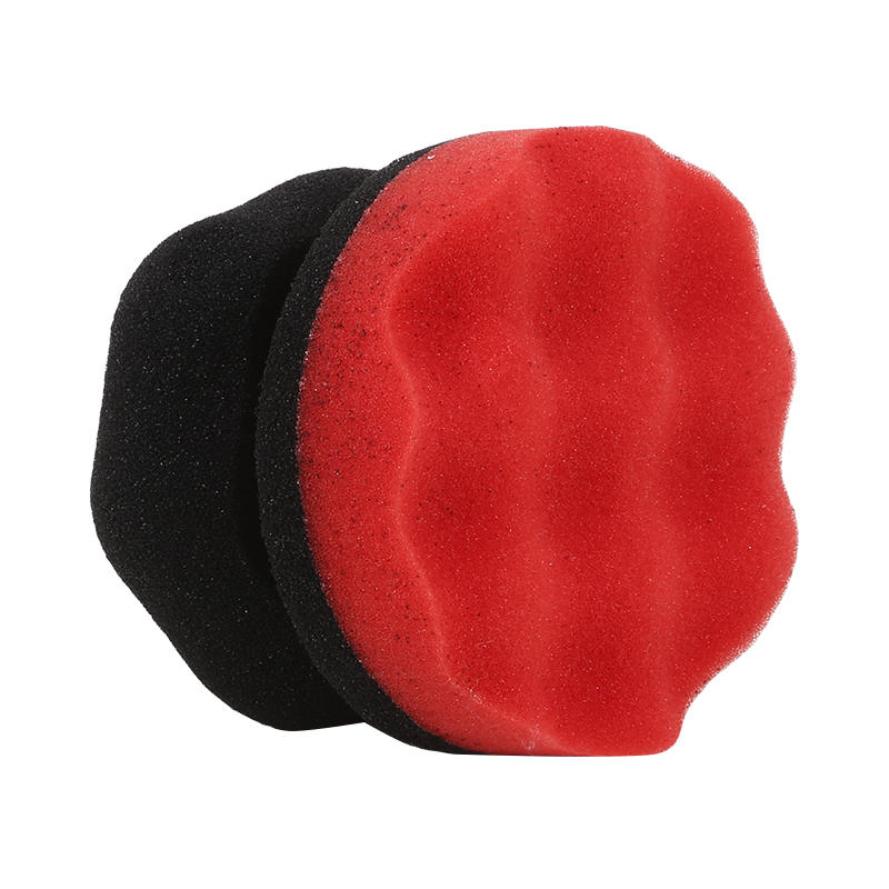 Professioneller Auto Wachs Schwamm Applikator Blau Schwarz Ergonomischer Handlicher Schwamm für Einfache Reifenverkleidung Lack Wachsen Detaillierung Reinigungsset