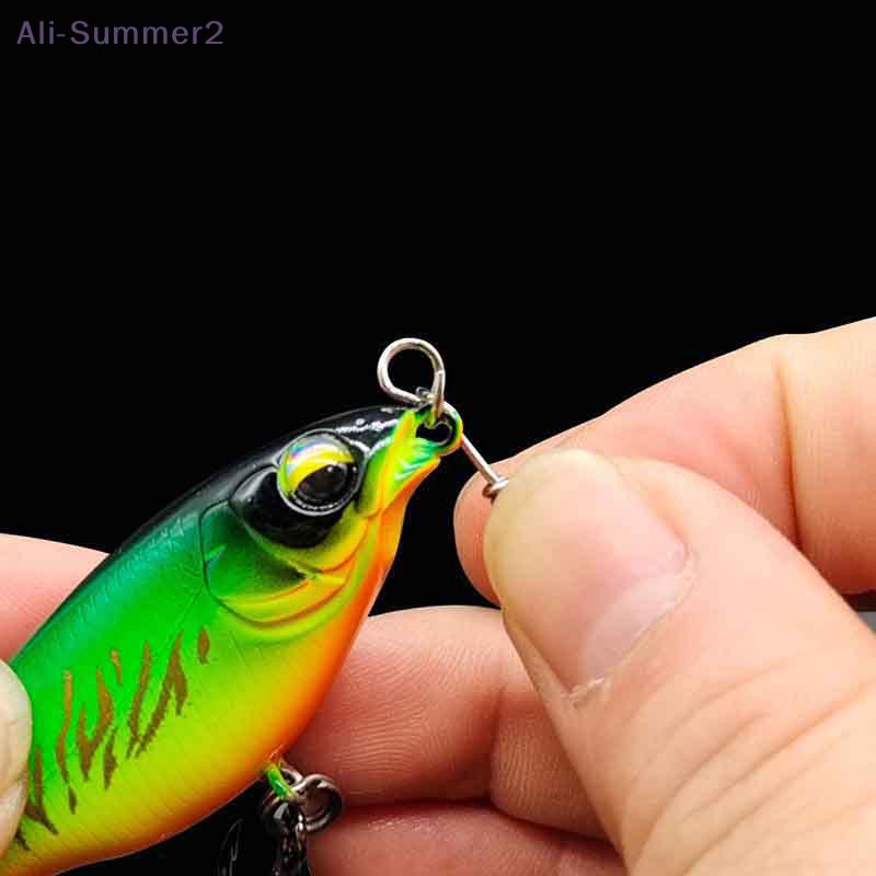 50Pcs Strengthen Stainless Steel Quick Lock Snap Spring Clamp Buckle Lure Drop Rigs Safety Connector Bait Hook For Fishing