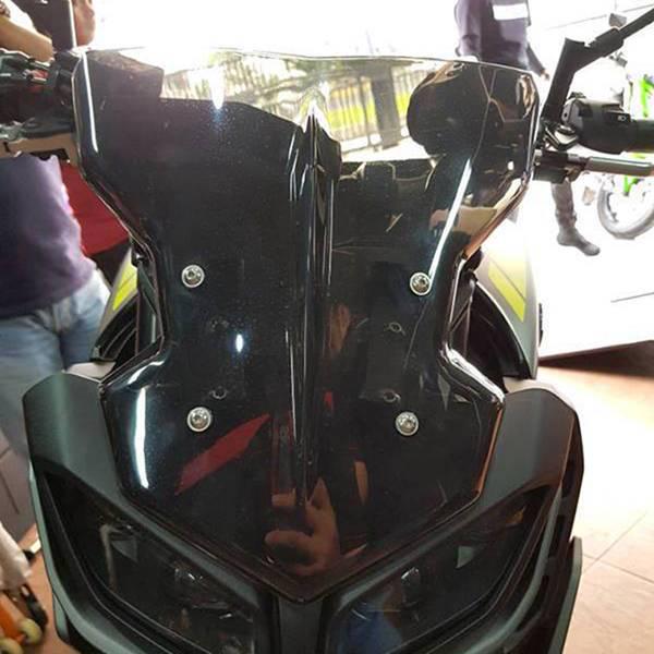 Schwarzer Windschild-Deflektor für Yamaha MT-09 2017-2019