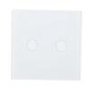 2 Gang Wall Switch with Indicator Tempered Glass Panel Touch Screen Light Switch 110‑240VAC White