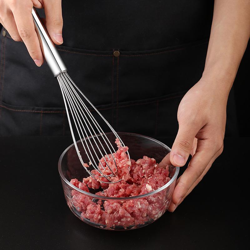 Island Qi Stainless Steel Egg Whisk - Modern, Simple Baking Utensil for Mixing Egg and Cream