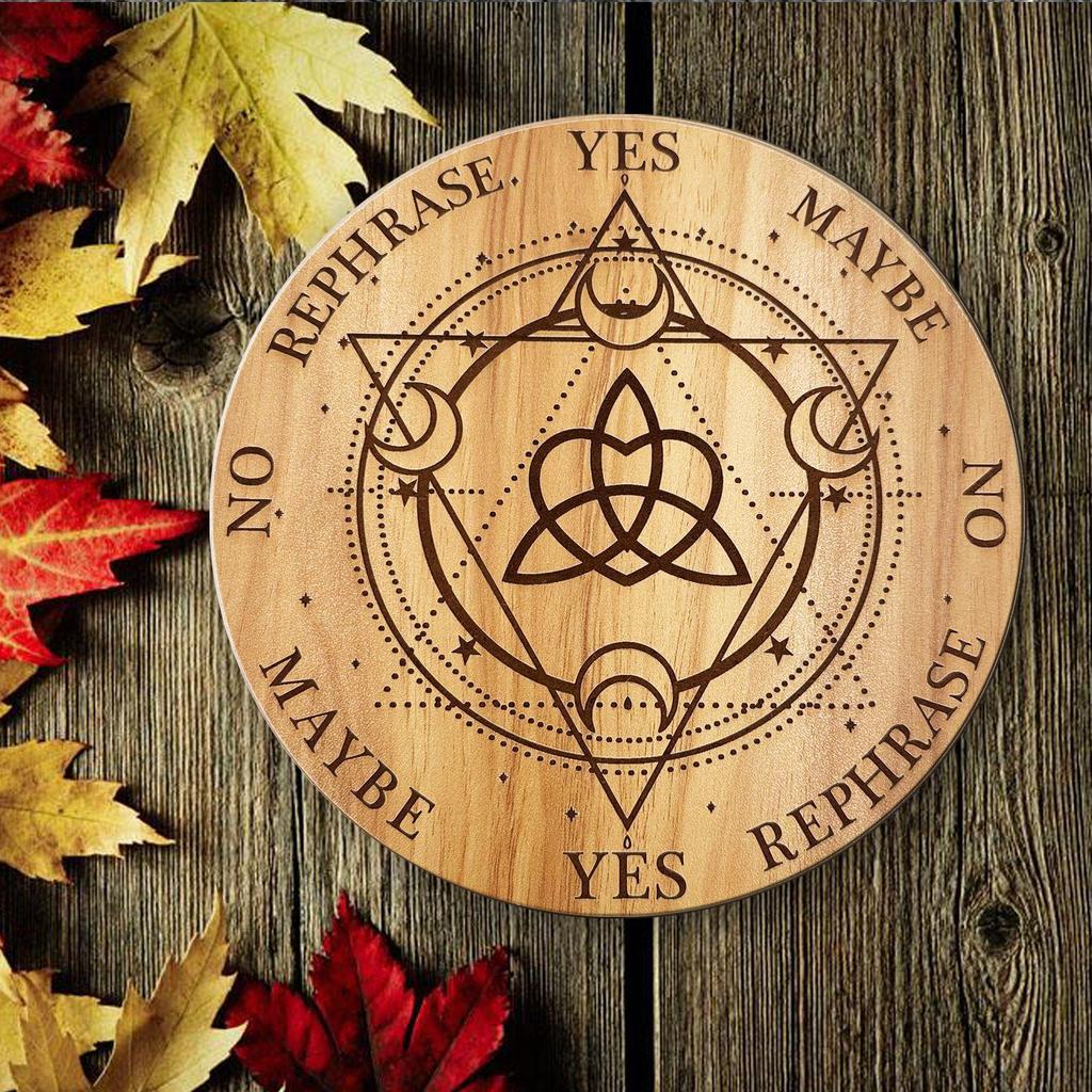Raw Wood Linden Ornament: Wooden Craft Home Décor & Tarot Energy Board