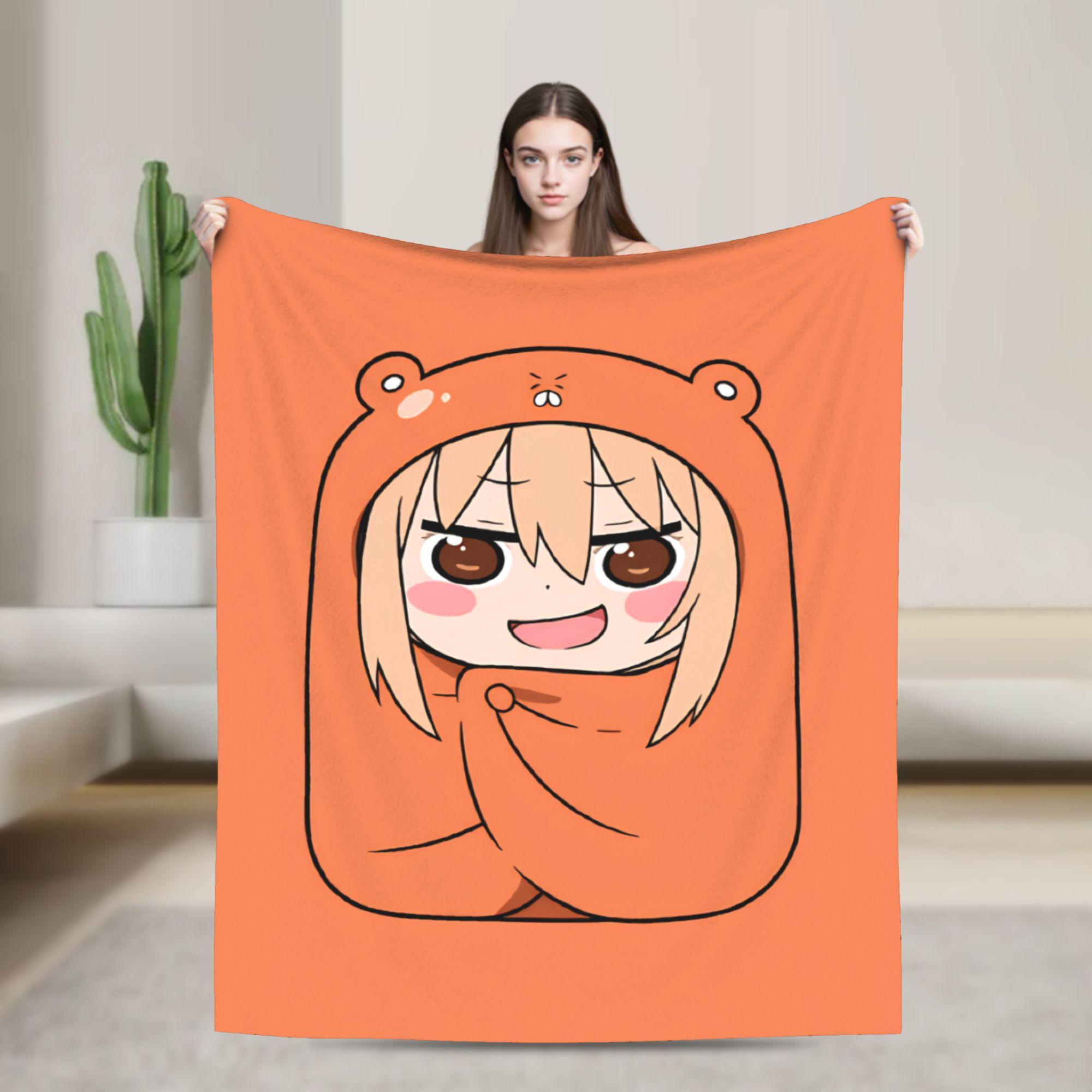 

Soft Warm BlanketsBoy Girl Picnic Himouto Umaru Chan Throw Blanket Flannel Bedspread For Outdoor Novelty Sofa Bed Cover 75x90cm
