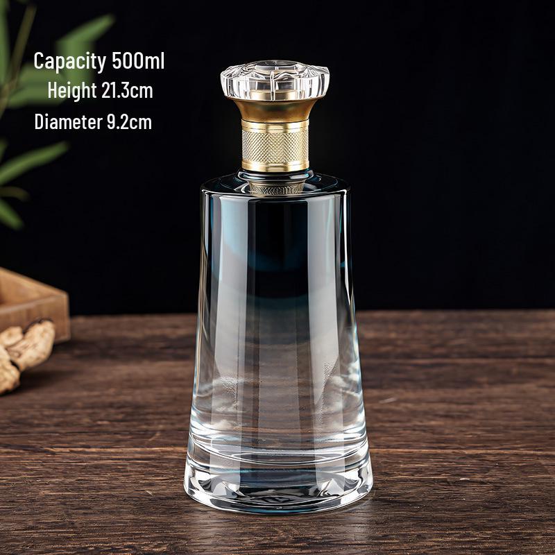 500ml Original Pulp Glass Baijiu Bottle Set - Thickened, Sealed, Empty for Collection