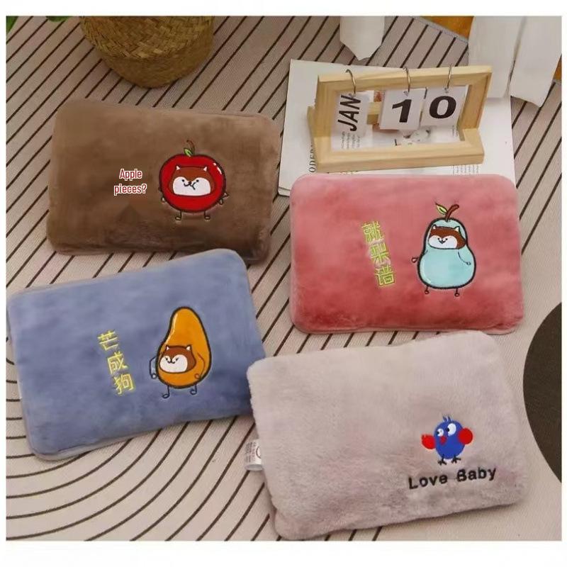 Electric Hot Water Bottle: Safe, Explosion-Proof, Auto Power-Off, Double Hand Inserts, Washable, Baby-Friendly