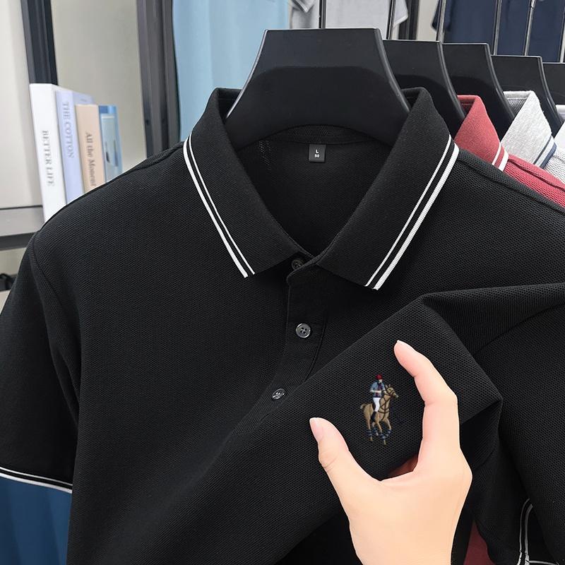 100% Pure Cotton High-end New Brand Paul Embroidery POLO Shirt Summer High-quality Men's Golf Business Casual T-shirt Short Top