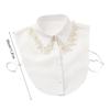 Jeweled Half Shirt False Collar Beaded Pearls Spread Lapel Versatile Art Collar Sweet Shawl False Decorative Shawl